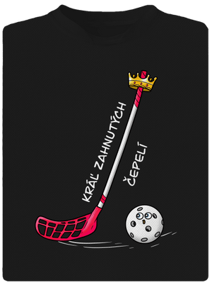 Kráľ zahnutých čepelí - florbal pánske športové tričko Black