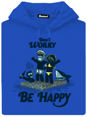 Don't worry pánska mikina klokanka Royal