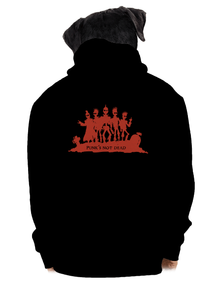 Punks Not Dead pánska mikina na zips Black