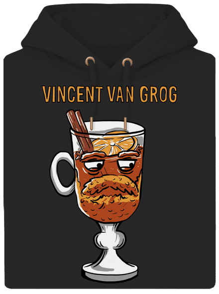 Vincent van Grog unisex mikina premium Dark Black