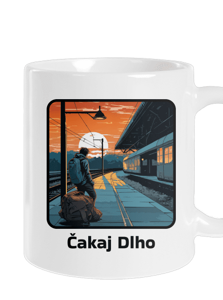 Čakaj dlho klasický hrnček White