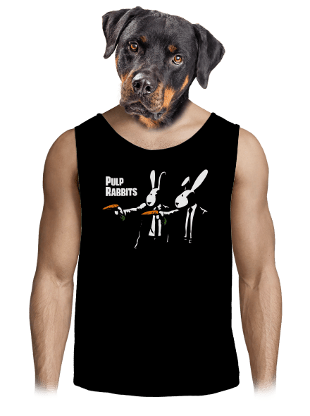 Historky z klobúka pánske tielko Black