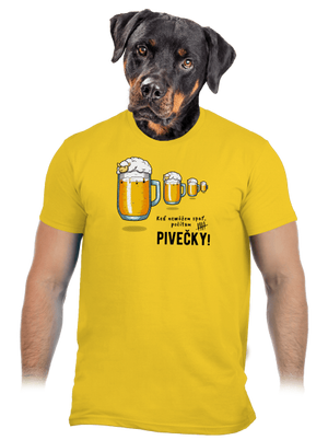 Pivečka pánske tričko Gold