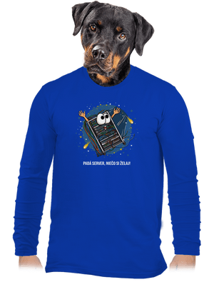 Padá server pánske dlhý rukáv Royal Blue