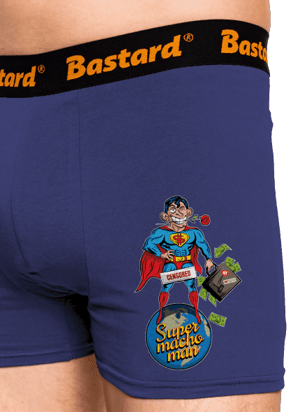 Supermachoman boxerky Blue Navy