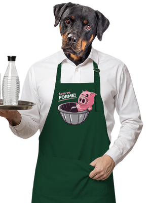 Vo forme zástera Bottle Green