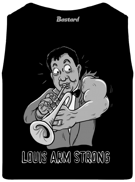 Louis Armstrong pánske tielko Black