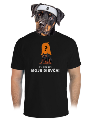 Tu strážim ja pánske športové tričko Black