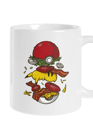 Pokémon burger klasický hrnček White