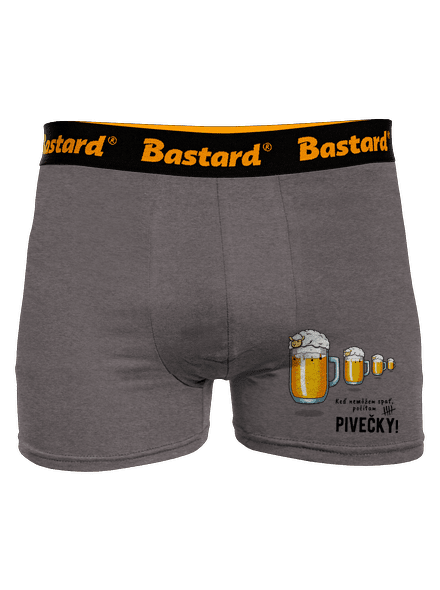 Pivečka boxerky Gray Melange