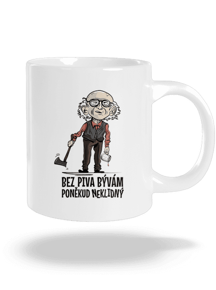 Neklidný bez piva veľký hrnček White