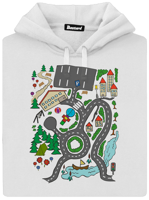 Cesta dámska mikina klokanka White