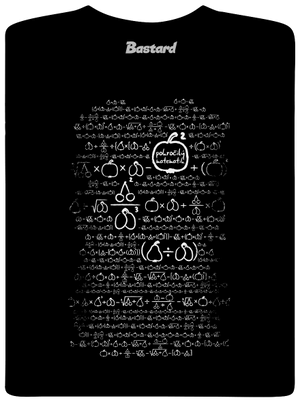 Matematik pánske tričko Black
