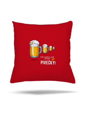 Pivečka vankúš Red