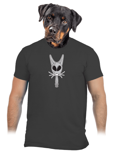 Mimozemská mačka pánske tričko Dark Grey