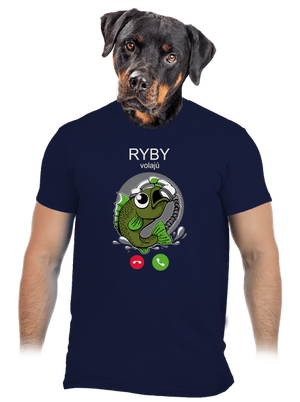 Ryby volají pánske tričko Navy