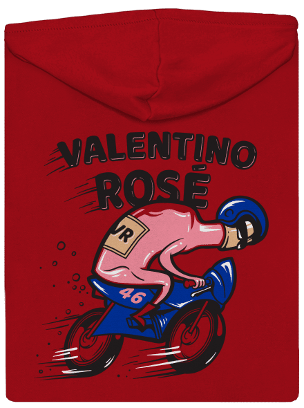 Valentino Rosé pánska mikina na zips Red