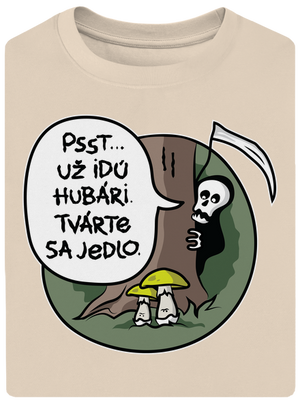 Muchotrávky zelené unisex tričko oversized Almond