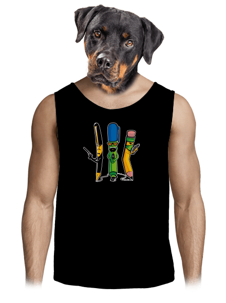 Písací gang pánske tielko Black