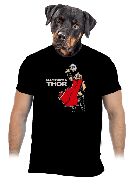 Masturbathor pánske tričko Black