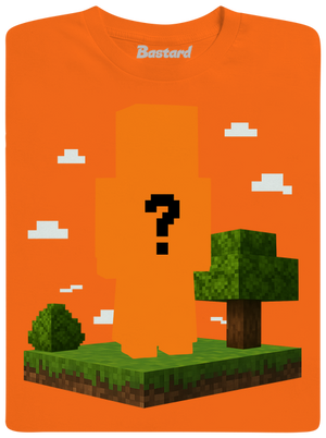 Minecraft z vlastnej fotky detské tričko Orange