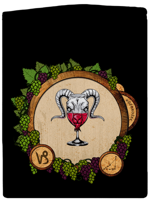 Vínny horoskop: Kozorožec dámska mikina na zips Black