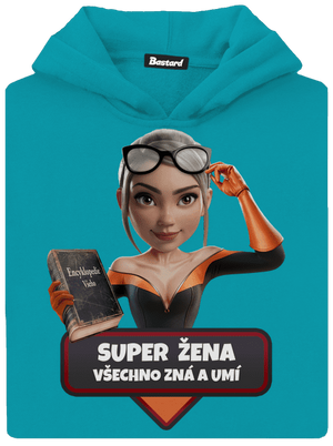 Super mama detská mikina klokanka Hawaiian Blue