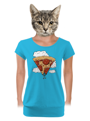 Pizzašutista dámske tričko s lemom Blue Atol