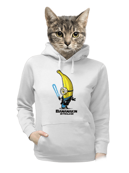Bananakin Skywalker dámska mikina klokanka White