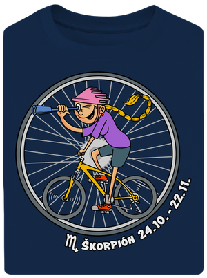 Cyklistický horoskop: Škorpión unisex tričko oversized Midnight Blue