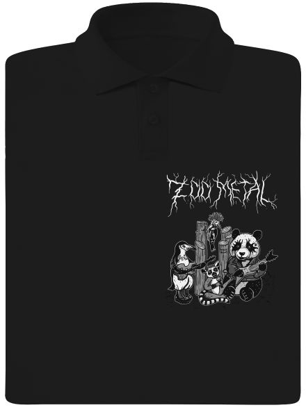 ZOO metal pánska polokošeľa Black