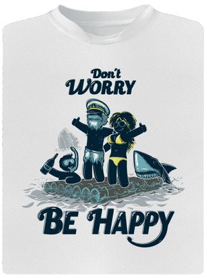 Don't worry pánske športové tričko White