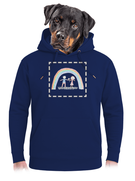 Detské kresby - Nahraj vlastnú unisex mikina premium Navy