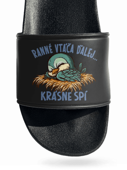 Ranné vtáča spí šľapky Black