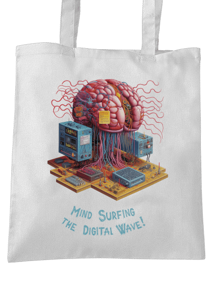 Mind surfing the digital wave taška White
