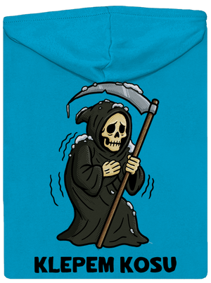 Klepem kosu dámska mikina na zips Blue Atol