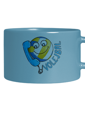 Volejbal hrnček makronka Blue Macaron