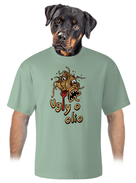 Ugly o olio unisex tričko oversized Sage