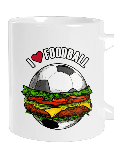 Foodball veľký hrnček White
