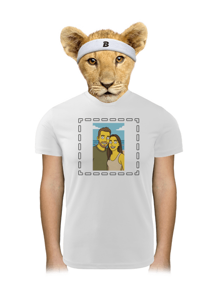 Simpsonovi z vlastnej fotky detské športové tričko White