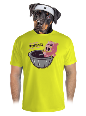 Vo forme pánske športové tričko Neon Yellow