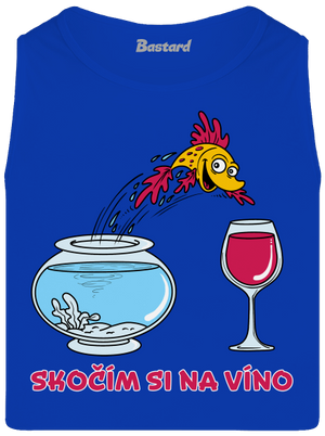 Skočím si na víno pánske tielko Royal Blue