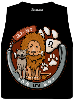 Psí horoskop: Lev dámske tielko voľné Black