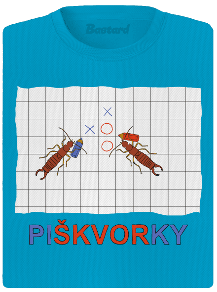 Škvorí piškvorky dámske športové tričko Blue Atol