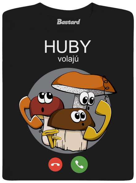 Huby volajú pánske tričko Black