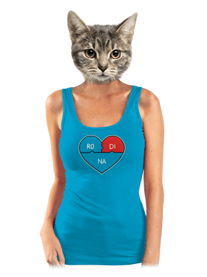 Rodinné puzzle dámske tielko klasické Blue Atol