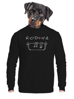 Rodina unisex mikina bez kapucne Black