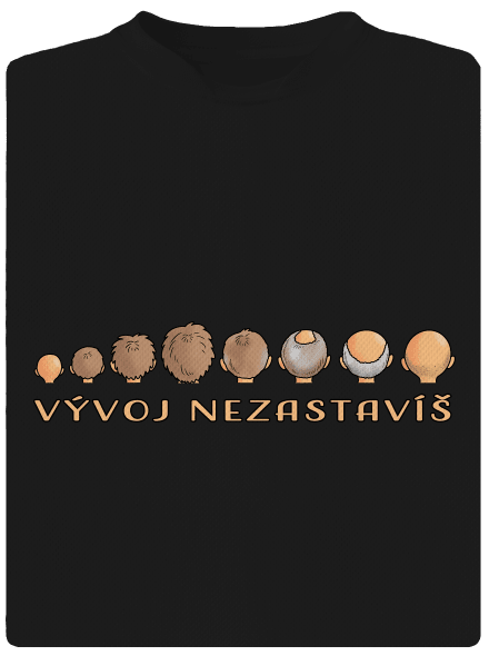 Vývoj nezastavíš pánske športové tričko Black