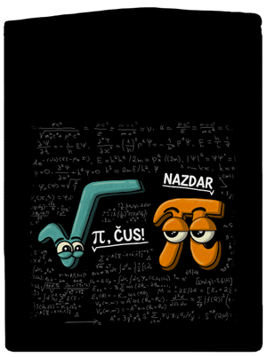 Pí, čus! pánska mikina na zips Black