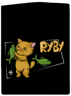 Mačací horoskop: Ryby dámska mikina na zips Black